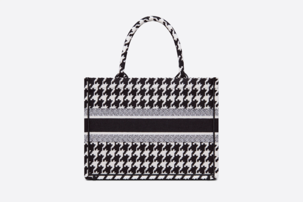 Tui Dior Medium Book Tote 'Black Macro Houndstooth' M1296ZTQT-M911