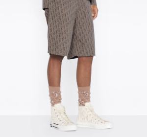 Giay Dior B23 High Top Sneaker Pink Cream 3SH129ZMU-H100