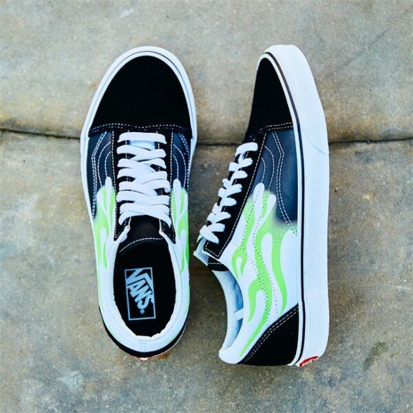 Giày Vans Old Skool 'Flame Black White' VN0A4U3BXEY - Ảnh 6