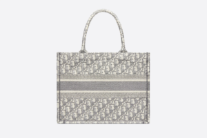 Tui Dior Book Tote Medium 'Gray Embroidery' M1296ZRIW-M932