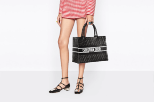 Tui Dior Medium Book Tote 'Black Perforated And Embossed' M1266CDDU-M911
