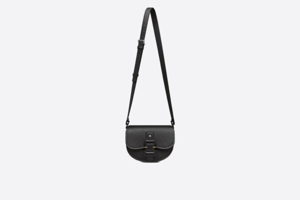 Tui Dior Mini Gallop Bag Strap 'Black Grained Calfskin' 1ADPO033LAC-H00N