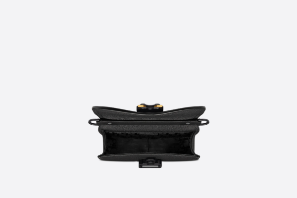 Tui Dior Mini Gallop Bag Strap 'Black Grained Calfskin' 1ADPO033LAC-H00N