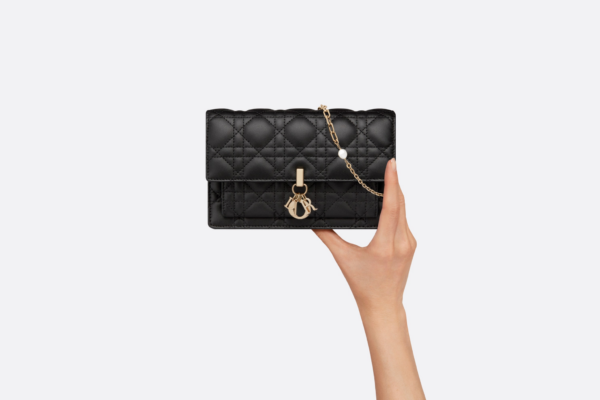 Tui Dior Lady Dior Chain Pouch 'Black' S0937ONMJ-M900