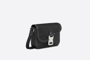 Tui Dior Mini Saddle Bag Strap 'Black Grained' 1ADPO049YKK-H00N