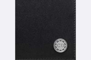 Vi Dior BI-Fold Card Holder 'Black CD Button' 2LECH138CDB-H00N