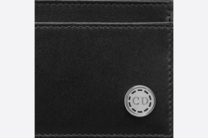 Vi Dior Card Holder 'Black CD Button' 2LECH135CDB-H00N