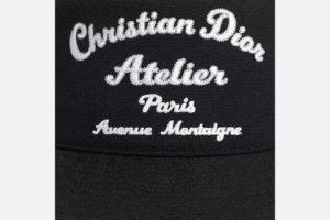 Mu Dior Atelier Bucket Hat 'Black Canvas' 243C907C4511-C988