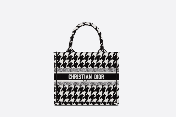 Tui Dior Book Tote Macro Houndstooth 'Black and White' M1265ZTQT-M911