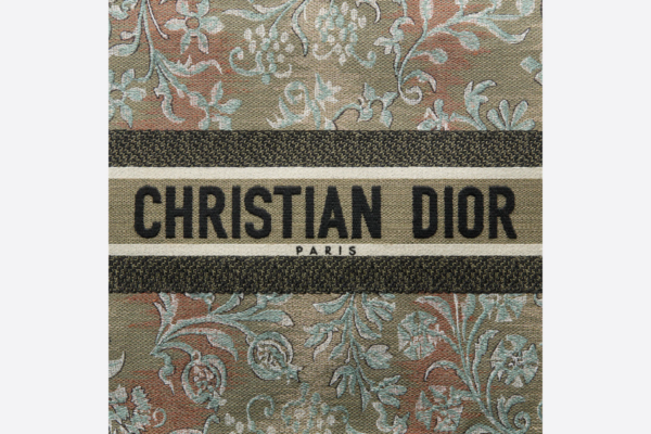 Tui Dior Medium Book Tote 'Metallic Green Brocart Embroidery' M1296ZRWG-M86E