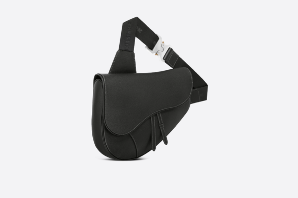 Tui Dior Maxi Saddle Bag 'Black Grained' 1ADPO211YKK-H00N