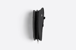 Tui Dior Saddle Pouch 'Black Grained Calfskin' 1ADPO044YKK-H00N