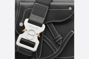 Tui Dior Saddle Pouch 'Black Grained Calfskin' 1ADPO044YKK-H00N