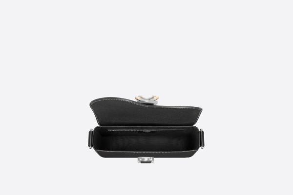 Tui Dior Mini Saddle Bag Strap 'Black Grained' 1ADPO049YKK-H00N