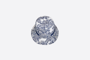 Mu Dior D-Bobby Small Brim Bucket Hat 'White Blue' 31JAR923X132-C082