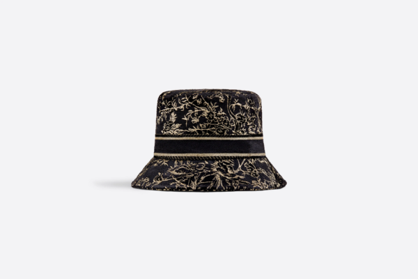 Mu Dior D-Bobby Small Brim Bucket Hat 'Black Gold' 31JAR923X134-C900