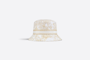 Mu Dior D-Bobby Small Brim Bucket Hat 'White Gold' 31JAR923X133-CO90