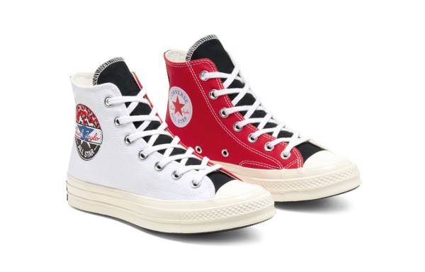 Giày Converse Chuck 70 Hi 'Logo Play White Rush Blue' 166747C - Ảnh 2