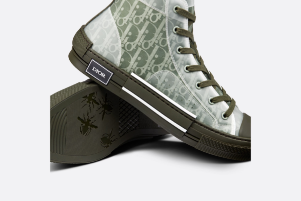 Giày Dior B23 High 'Olive Dior Oblique' 3SH118ZMK-H600 - Ảnh 5