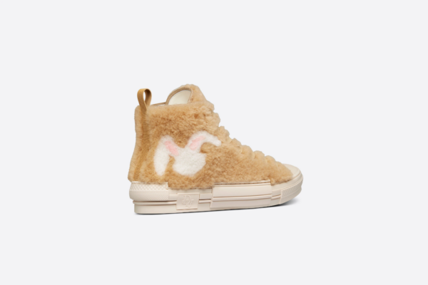 Giay Dior By Erl B23 High 'Beige Shearling Rabbit' 3SH129ZTR-H100