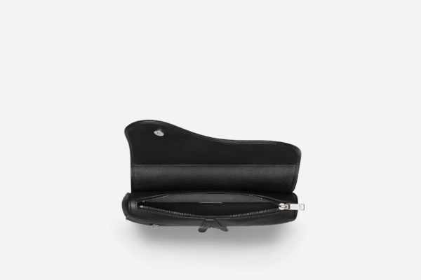 Tui Dior By Erl Saddle Bag 'Black Grained' 1ADPO093SER-H03E