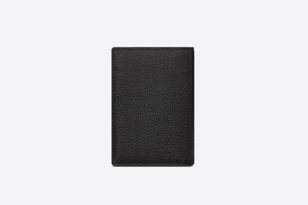 Vi Dior By Erl Bi-Fold Card Holder 'Black Grained' 2ESCH138SER-H03E