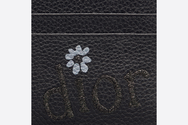 Vi Dior By Erl Card Holder 'Black Grained' 2ESCH135SER-H03E