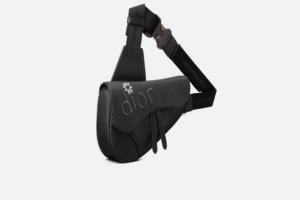 Tui Dior By Erl Saddle Bag 'Black Grained' 1ADPO093SER-H03E
