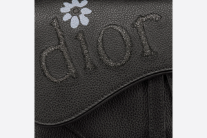 Tui Dior By Erl Saddle Bag 'Black Grained' 1ADPO093SER-H03E