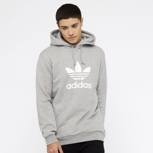 Áo Adidas Trefoil Hoodie Mens Grey White CY4572 - Ảnh 3