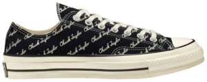 Giày Converse Chuck 70 Low 'Scripted Signature Print Black Egret' 167698C