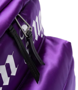 Alternative view of Túi Palm Angels Curved Logo Purple Nylon Backpack PMNB012F21LEA0013701