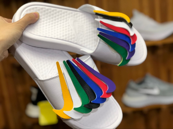 Dép Nike Benassi Slide LTD Swoosh Pack AQ8614-100 - Ảnh 2