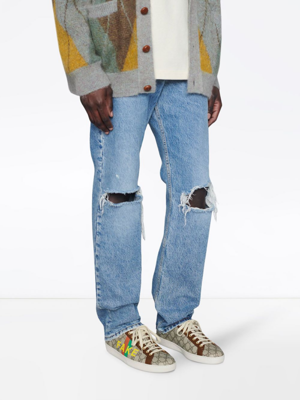 Giày Gucci Ace 'Fake Not Print' 636358 2GC10 8260 - Ảnh 2