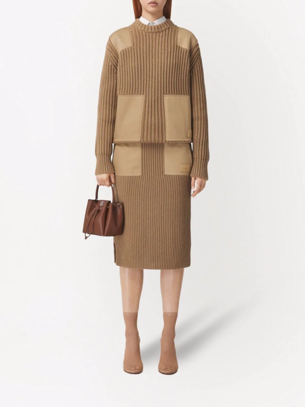 Túi Burberry Monogram Bucket Women's Tote and Shoulder Bag 8045043 - Ảnh 3