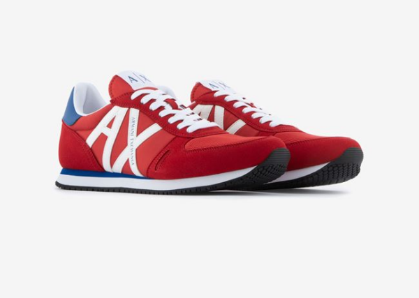 Giày Armani Exchange With Laces And Synthetic Suede 'Dark Red' - Ảnh 3