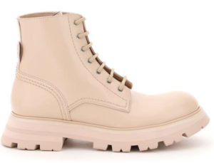 Giày Alexander McQueen Wmns Beige Leather Ankle Boots 657569-WHZ80-6832