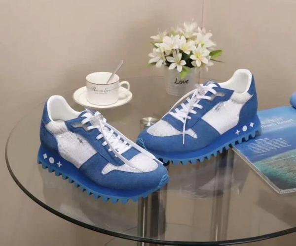 Giày Louis Vuitton Runner Trainer Blue White 1A526G - Ảnh 4
