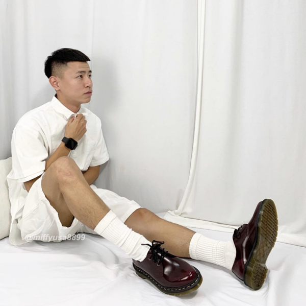 Giày Dr. Martens Vegan 1461 Cherry Red 14046601 - Ảnh 5