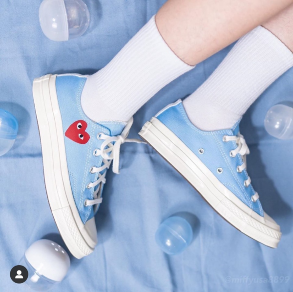 Giày Converse Comme des Garçons PLAY x Chuck 70 Low 'Bright Blue' 168303C - Ảnh 6