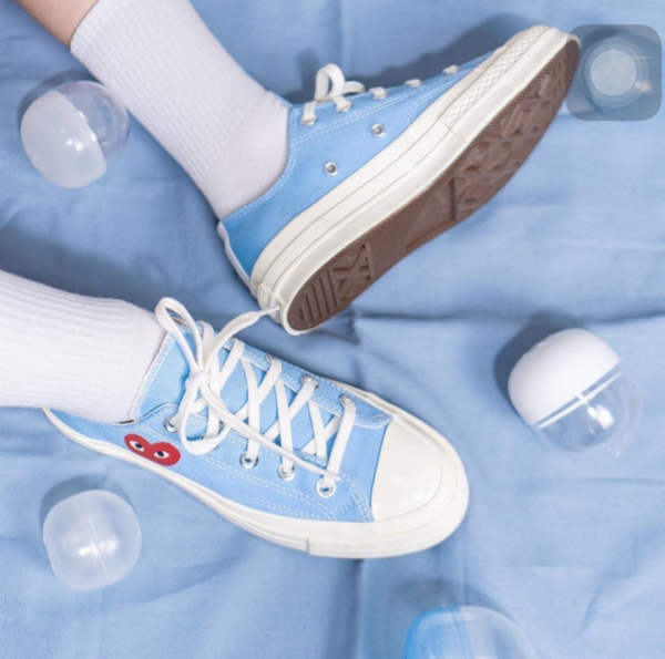 Giày Converse Comme des Garçons PLAY x Chuck 70 Low 'Bright Blue' 168303C - Ảnh 7
