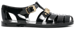 Dep Moschino Logo Plaque Sandals 'Gold Black' MB16501G1FG20