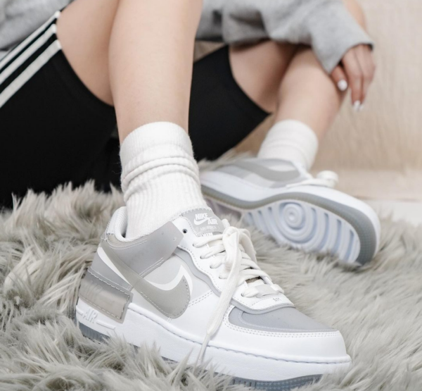 Giày Nike Air Force 1 Low Shadow White Grey CK6561-100 - Ảnh 4