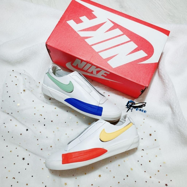 Giày Nike Wmns Blazer Slip 'White Multicolor' CJ1651-101 - Ảnh 4