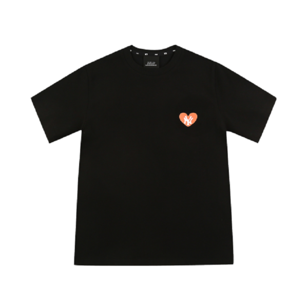 Áo MLB Heart Short Sleeve T Shirt New York Yankees Black 31TSH1031-50L