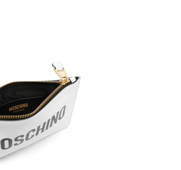 Ví Moschino Ladies White Logo Print 'White' A-8405-8001-1001 - Ảnh 2
