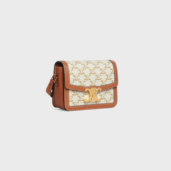 Túi Celine Teen Triomphe 'White Brown' 188882BZ4-01BC - Ảnh 2