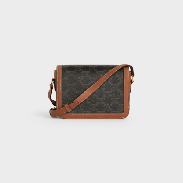 Túi Celine Triomphe Bag In Triomphe Canvas And Calfskin Tan 188882BZ4-04LU - Ảnh 3