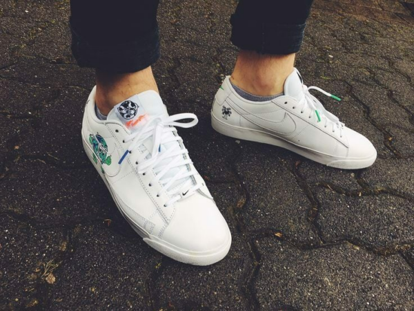 Giày Nike Steven Harrington x Blazer Low Flyleather QS 'Earth Day' CI5546-100 - Ảnh 2