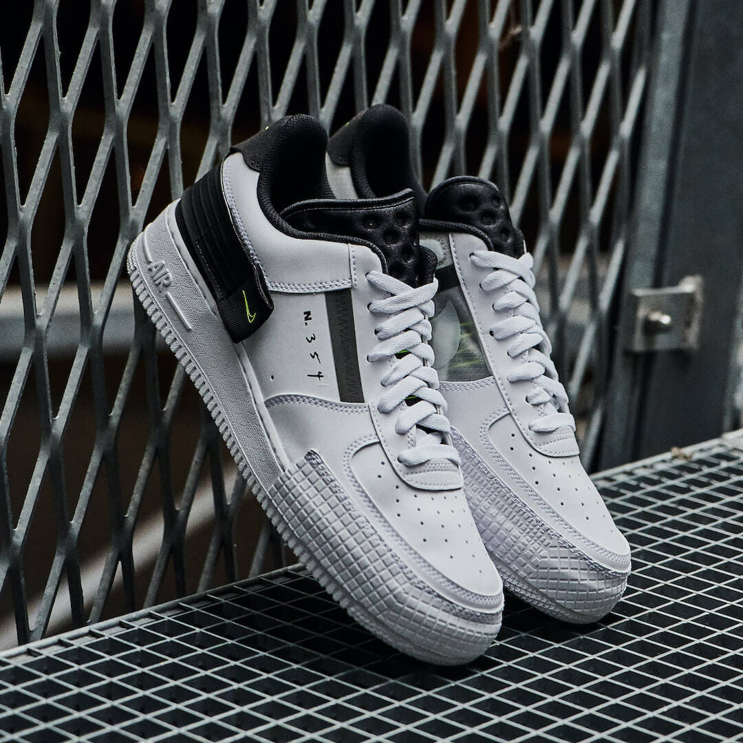 Giày Nike Air Force 1 Type White Black Volt AT7859-101 - Ảnh 6